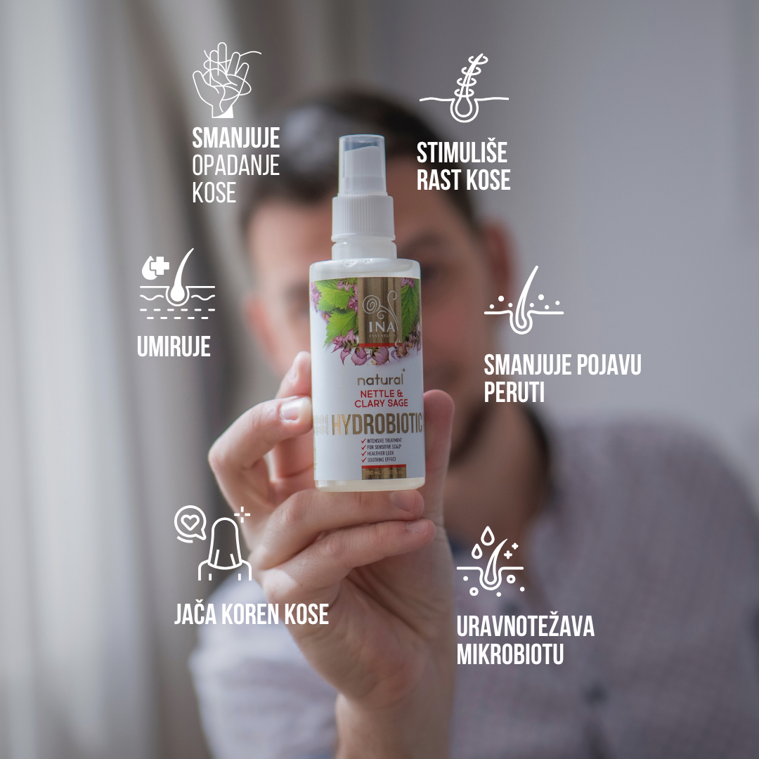 Hydrobiotic - Kopriva i Žalfija - intenzivna nega za Gubitak kose, Perut i Osetljivu kožu glave