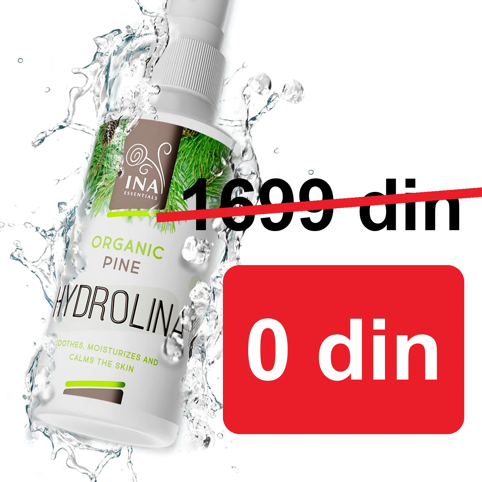 + Poklon Organska voda od Belog Bora - Hydrolina - Sprej za Gljivice na noktima i neprijatan miris stopala
