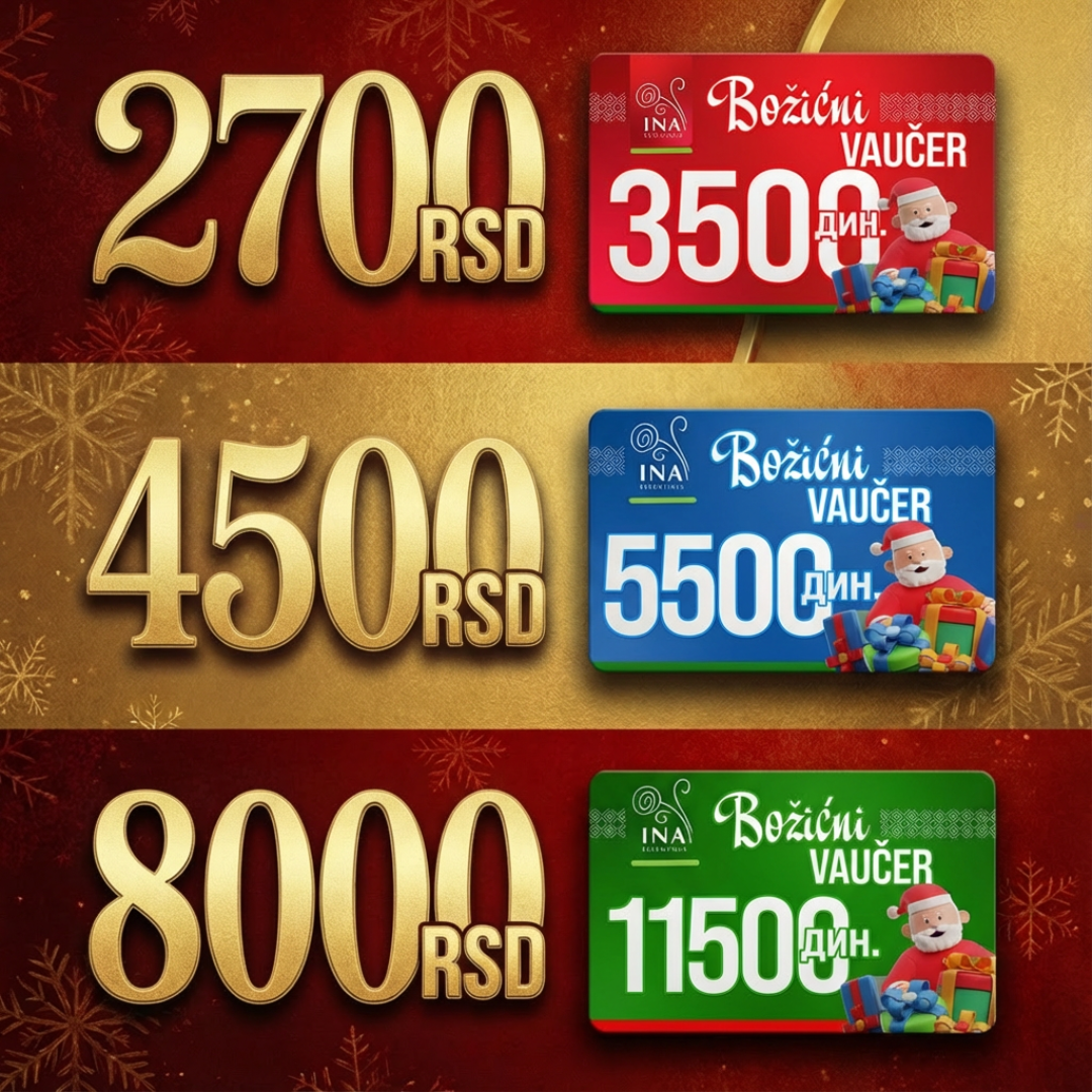 Kupi božićni vaučer u vrednosti od 5500 RSD, plati 4500 RSD – Digitalni vaučer
