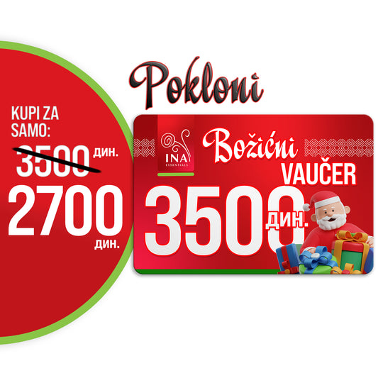 Kupi božićni vaučer u vrednosti od 3500 RDS, plati 2700 RSD – Digitalni vaučer