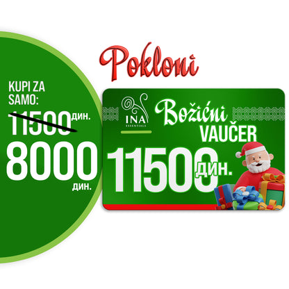 Kupi božićni vaučer u vrednosti od 11500 RDS, plati 8000 RSD – Digitalni vaučer