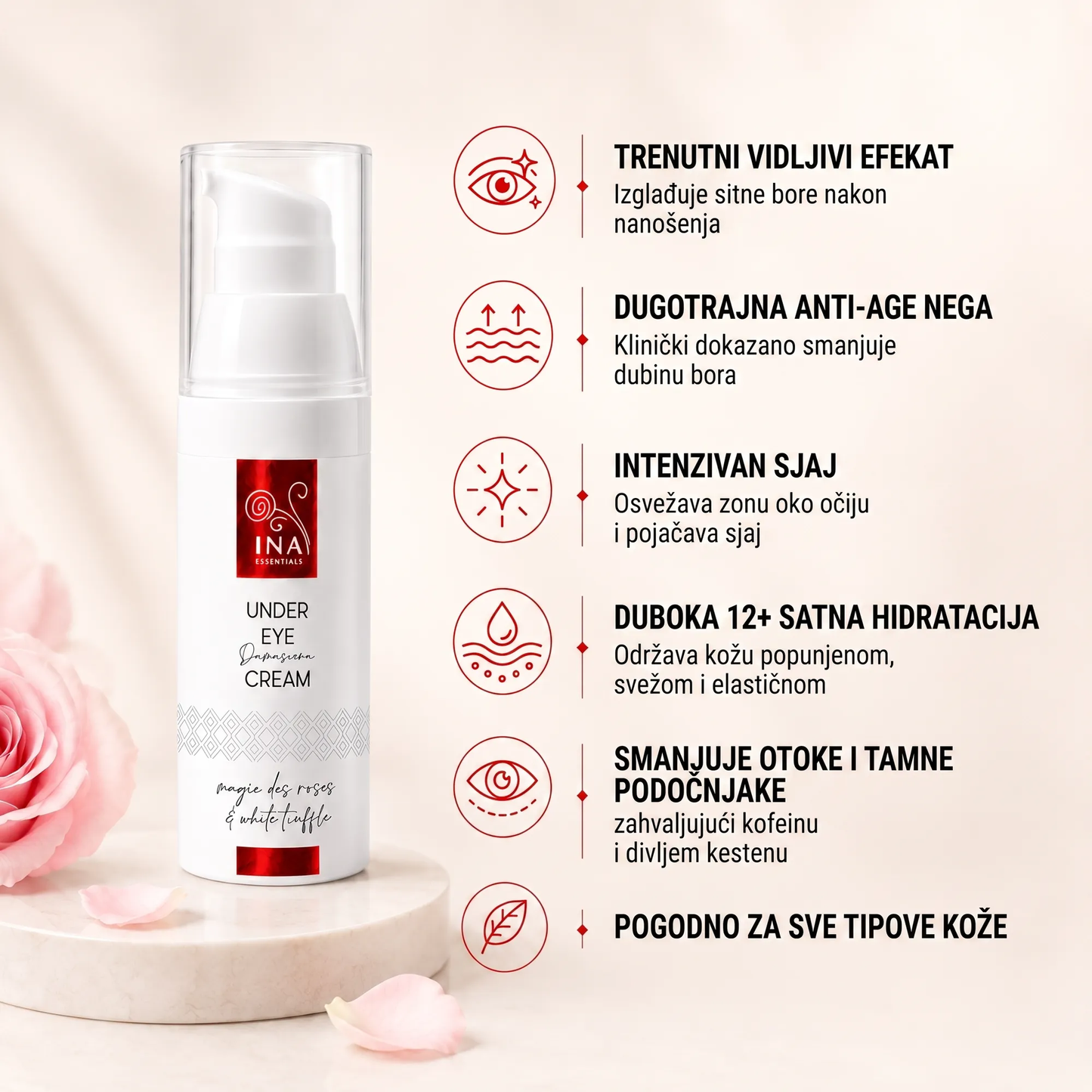 Kupi 3 Anti-Age Kreme za Područje Oko Očiju, Dobijaš 1 Anti-Age Serum Gratis