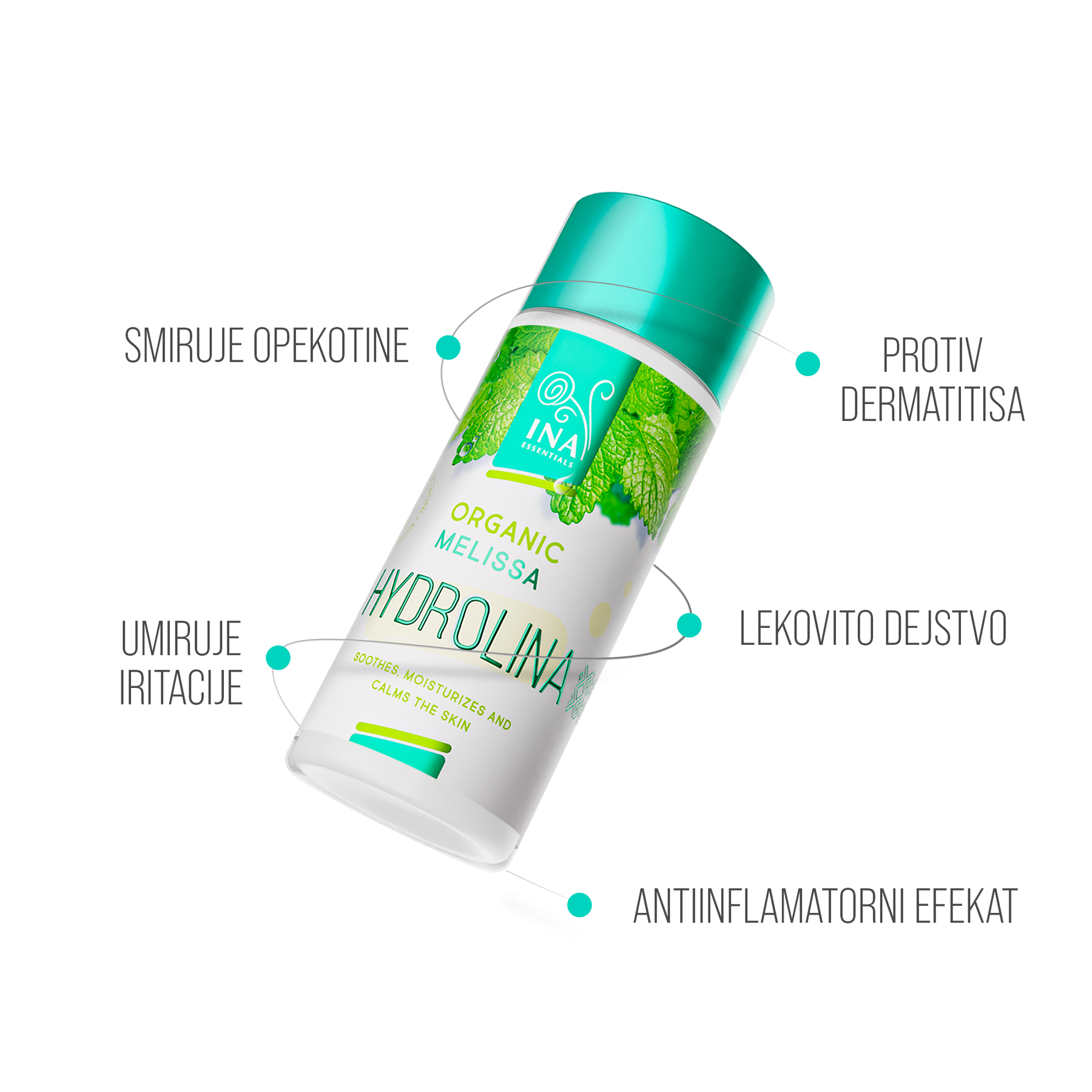 Organska voda od Matičnjaka (Melissa) - Hydrolina za Dermatitis i Iritacije kože
